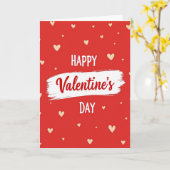 Carte de la Saint-Valentin à coeurs rouges (Fleur jaune)