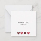 Carte de la Saint-Valentin à coeurs simples mignon (Dos)