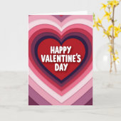 Carte de la Saint-Valentin à coeurs superposés ros (Fleur jaune)