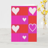 Carte de la Saint-Valentin à coeurs tissés (Fleur jaune)