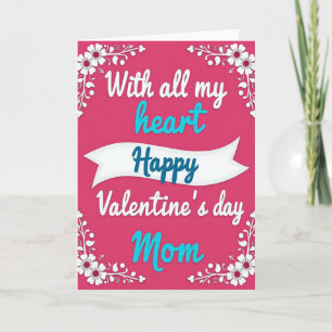 Carte de la Saint-Valentin à couches florales pour