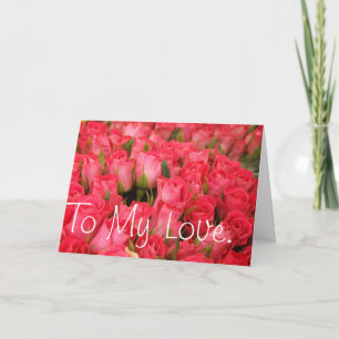 carte de la Saint-Valentin à fleurs de rose