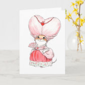 Carte de la Saint-Valentin à la souris Rococo (Fleur jaune)