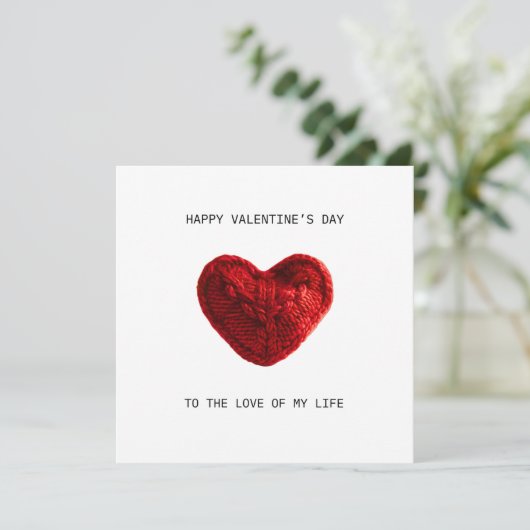 CARTE DE LA SAINT-VALENTIN à l'amour de ma vie (Debout devant)