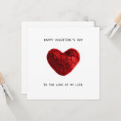 CARTE DE LA SAINT-VALENTIN à l'amour de ma vie (Devant/Arrière en situation)