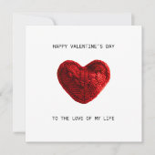 CARTE DE LA SAINT-VALENTIN à l'amour de ma vie (Devant)