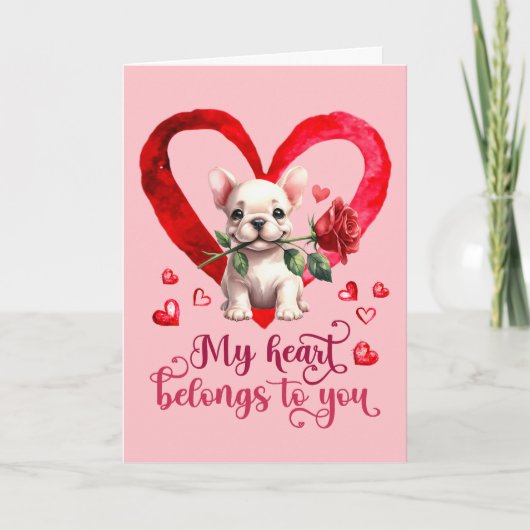 Carte de la Saint-Valentin à l'aquarelle de Bouled (Devant)