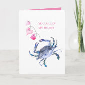 Carte de la Saint-Valentin à l'aquarelle représent (Devant)