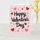 Carte de la Saint-Valentin à l'écriture heureuse r (Fleur jaune)