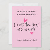 Carte de la Saint-Valentin à l'écriture moderne mi (Devant)