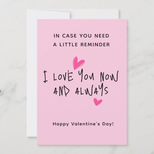 Carte de la Saint-Valentin à l'écriture moderne mi (Devant)