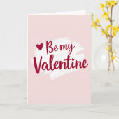 Carte de la Saint-Valentin à l'écriture rose (Fleur jaune)