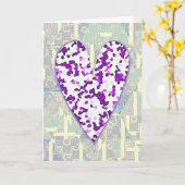 Carte de la Saint-Valentin à motif abstrait avec C (Fleur jaune)