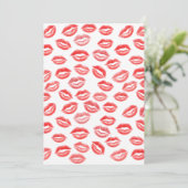 Carte de la Saint-Valentin à motif de baiser au ro (Debout devant)