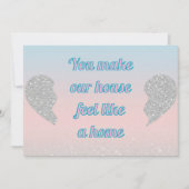 Carte de la Saint-Valentin à paillettes pastel ros (Devant)