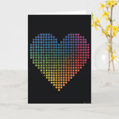 Carte de la Saint-Valentin à points arc-en-ciel (Fleur jaune)