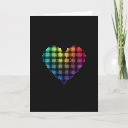 Carte de la Saint-Valentin à points arc-en-ciel LG (Devant)