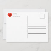 Carte de la Saint-Valentin à pois et à rayures (Dos)
