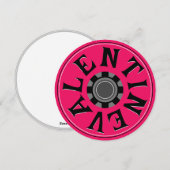 Carte de la Saint-Valentin à roue dentée rouge Ste (Devant / Derrière)