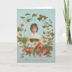 Carte de la Saint-Valentin allemande rétro kitsch,