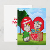 Carte de la Saint-Valentin "Amis chaleureux" (Devant / Derrière)