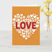 Carte de la Saint-Valentin Amour Chrétien (Fleur jaune)