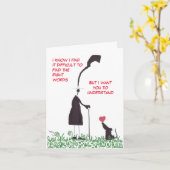 Carte de la Saint-Valentin Amour et Campagnols (Fleur jaune)