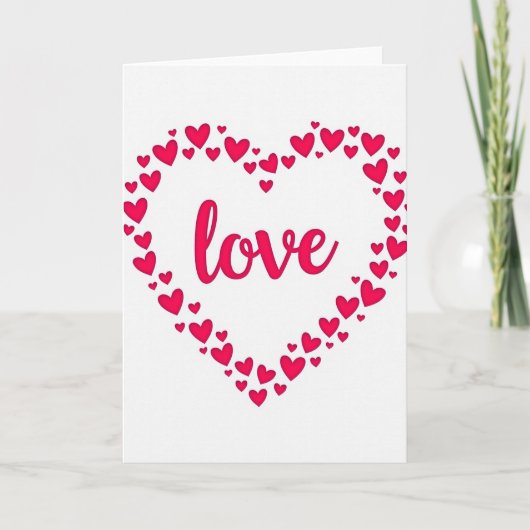 Carte de la Saint-Valentin Amour Rouge (Devant)