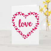 Carte de la Saint-Valentin Amour Rouge (Fleur jaune)