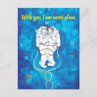 Carte de la Saint-Valentin Amoureux Astronautes Co