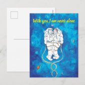 Carte de la Saint-Valentin Amoureux Astronautes Co (Devant / Derrière)