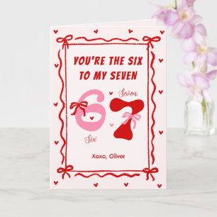 Carte de la Saint-Valentin Arc-en-ciel Rose 6 7 Mè