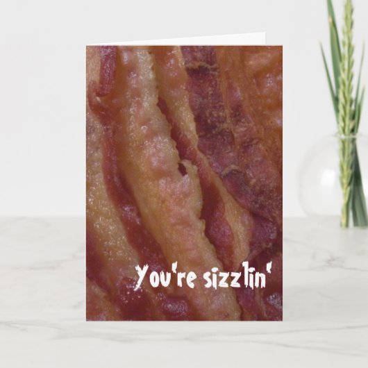 Carte de la Saint Valentin au bacon frit (Devant)