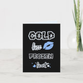 Carte de la Saint-Valentin au baiser froid et cœur (Devant)