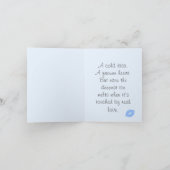 Carte de la Saint-Valentin au baiser froid et cœur (Intérieur)