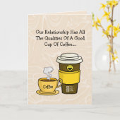 Carte de la Saint-Valentin au café (Fleur jaune)