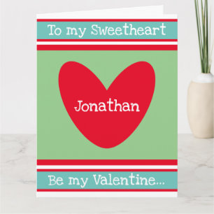 Carte de la Saint Valentin au coeur de l'amour per