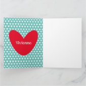 Carte de la Saint Valentin au coeur de l'amour per (Intérieur)