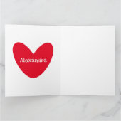 Carte de la Saint Valentin au coeur de l'amour per (Intérieur)