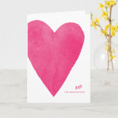 Carte de la Saint Valentin au coeur de l'aquarelle (Fleur jaune)