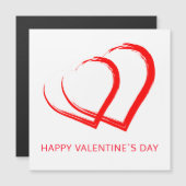 Carte de la Saint Valentin au coeur rouge simple (Devant / Derrière)