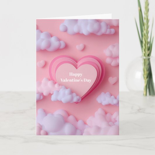 Carte de la Saint-Valentin au design en forme de c (Devant)