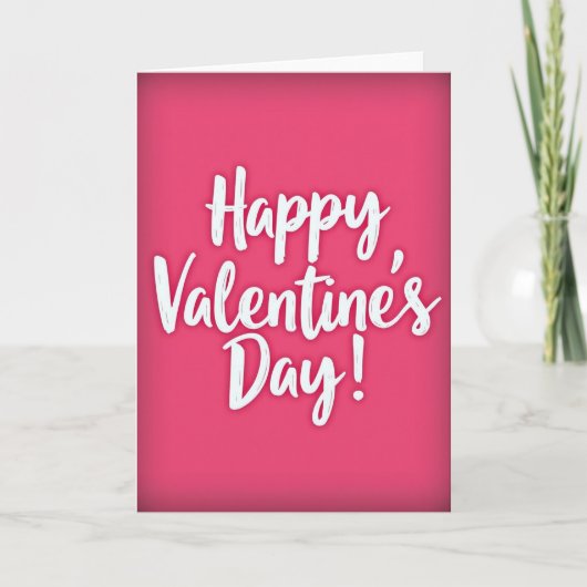 Carte de la Saint-Valentin au fini mat minimaliste (Devant)