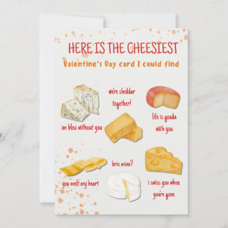 Carte de la Saint-Valentin au fromage | Carte de l