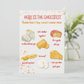 Carte de la Saint-Valentin au fromage | Carte de l (Debout devant)