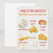 Carte de la Saint-Valentin au fromage | Carte de l (Devant / Derrière)