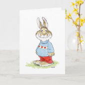 Carte de la Saint-Valentin au lapin charmant (Fleur jaune)