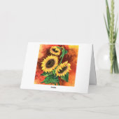 Carte de la Saint-Valentin au tournesol (Dos)