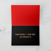 Carte de la Saint-Valentin audacieuse - L'AMOUR pe (Intérieur)