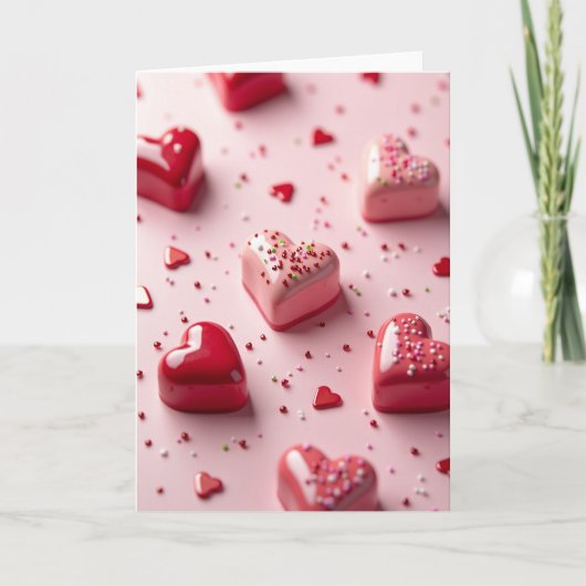 Carte de la Saint-Valentin aux cœurs doux (Devant)